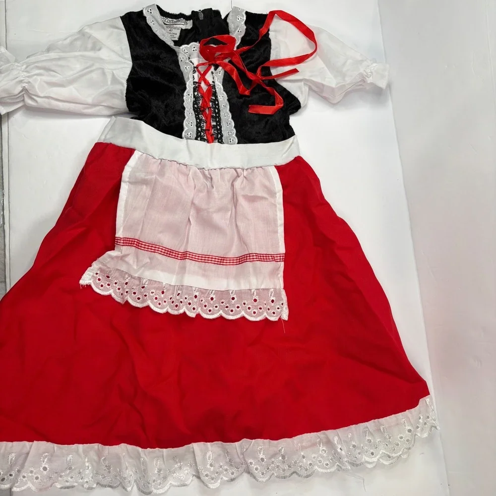 Little Red Riding Hood Girls 4T Fun Costumes 2PC Dress Cape Halloween Fairy Tale
